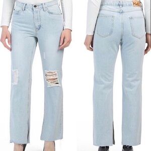 Anthropologie Avec Les Filles Distressed with Slits Size 28